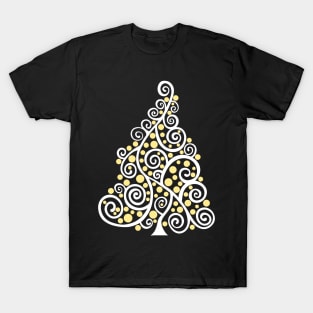 Doodle Christmas Tree-White, T-Shirt